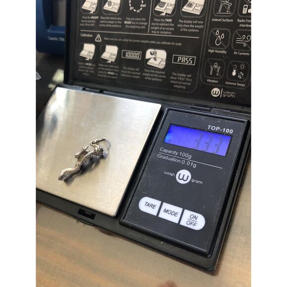 Vintage Sterling Silver 925 SCUBA DIVER Charm - Picture 5 of 5